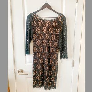 Aritzia I Black Lace & Nude Lined Rafael Dress I Size 8